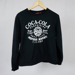 Coca Cola Sweatshirt Medium Junior Gray Long Sleeve Soft Sweatshirt